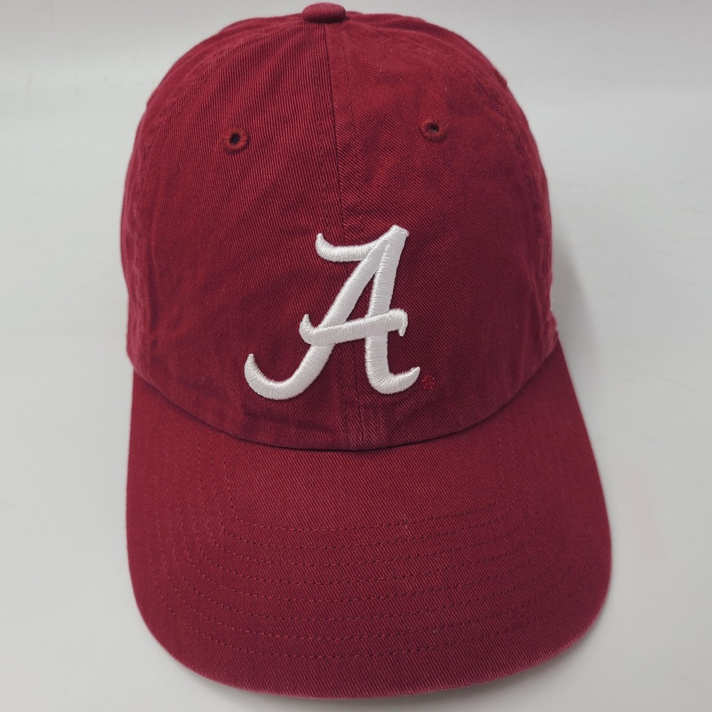 Alabama Crimson Tide Hat Strapback‎ 47 Brand Clean Up Red White NCAA University
